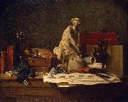 Jean Simeon Chardin Still Life with Attributes of the Arts painting
